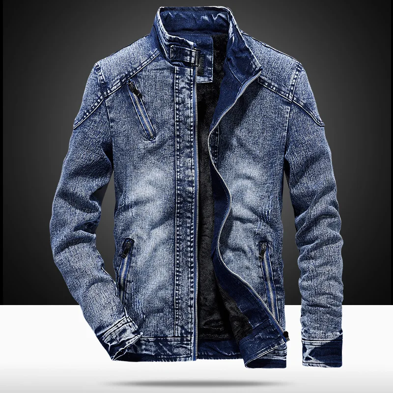 
Hot selling men retro casual cotton denim jackets for young guys with high quality 