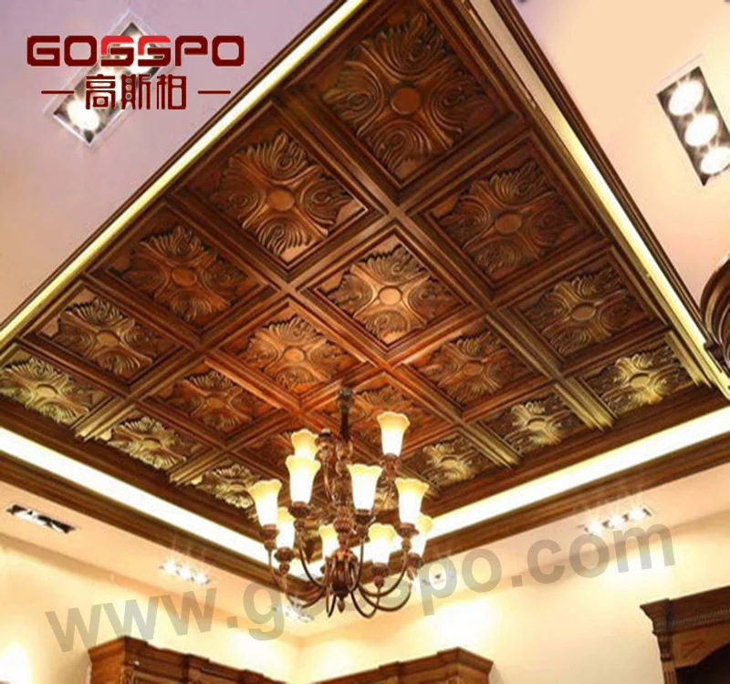 
luxury French designs solid teak wood veneer ceiling panels craved wood ceiling panels 
