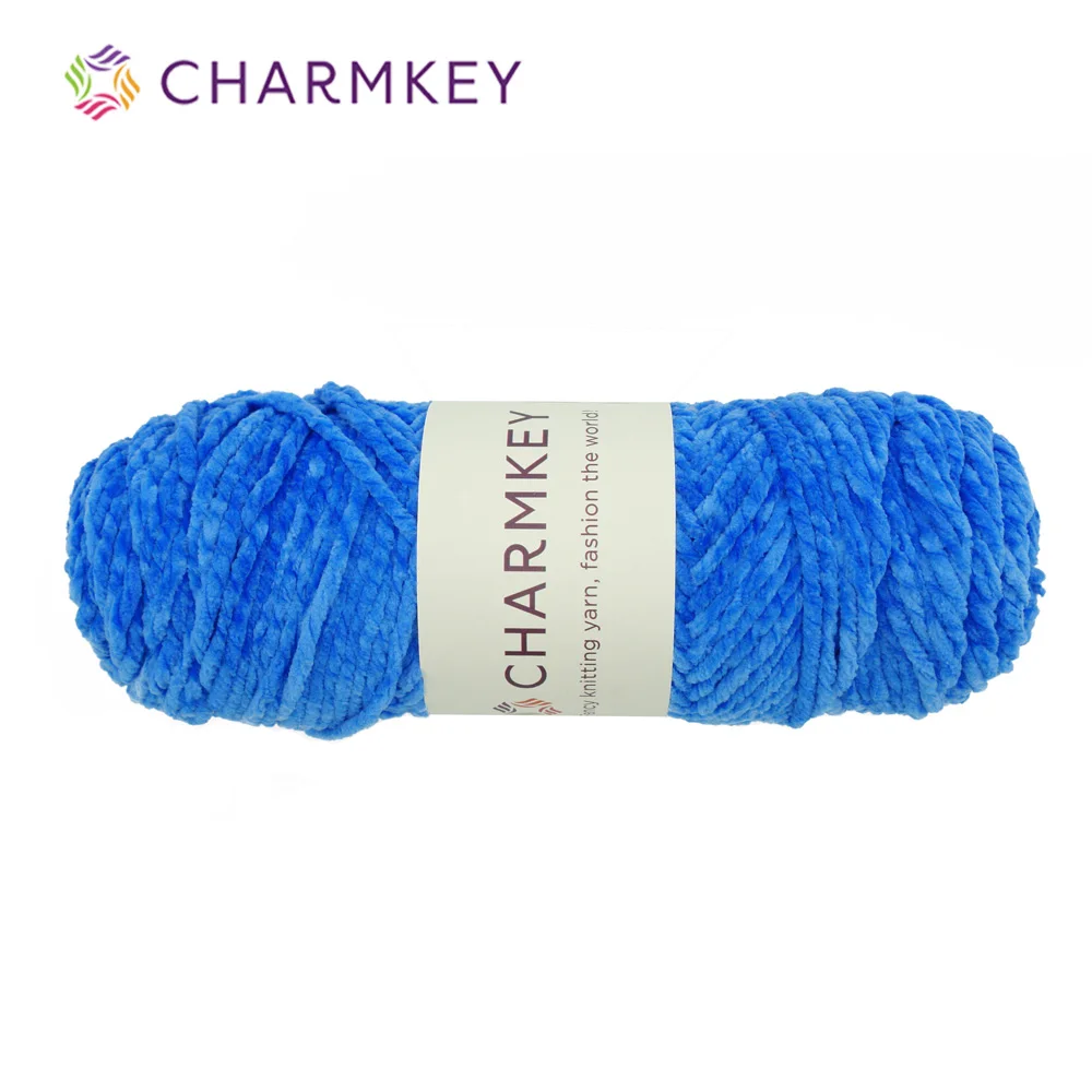 Charmkey, 100% полиэфирная бархатная синель, пряжа для вязания, оптовая продажа