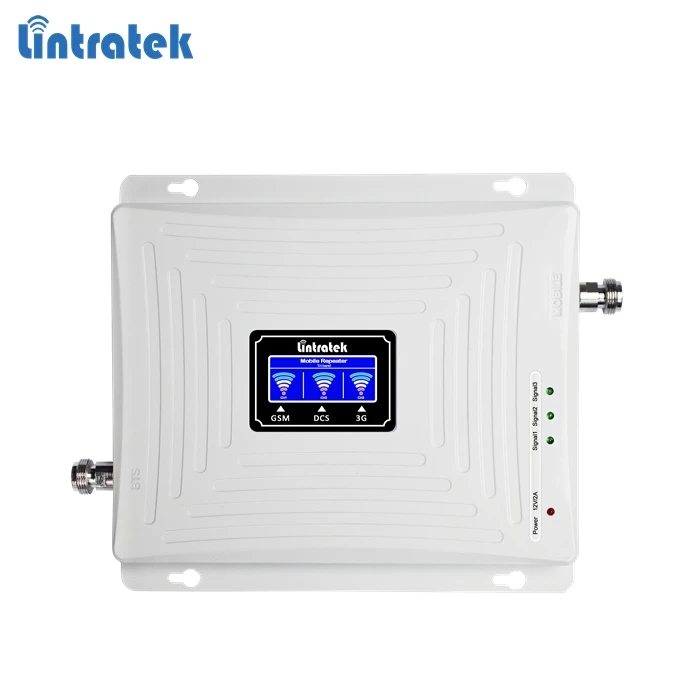 Дешевые Tri-Band Repeater 900/1800/2100 мГц трехдиапазонный усилитель сигнала 2 г 3 г 4 г усилитель сигнала