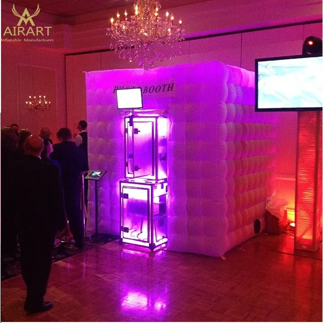 Китай светодиодный надувной Свадебный Фон photo booth корпус