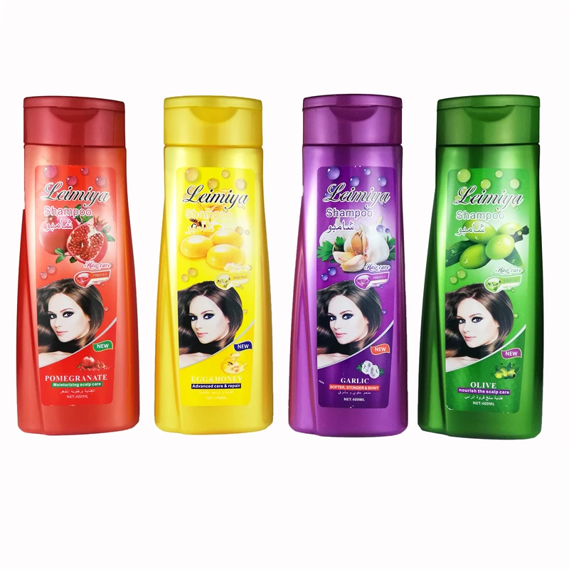 
Leimiya pomegranate egg garlic olive keratin 400ml natural hair care shampoo 