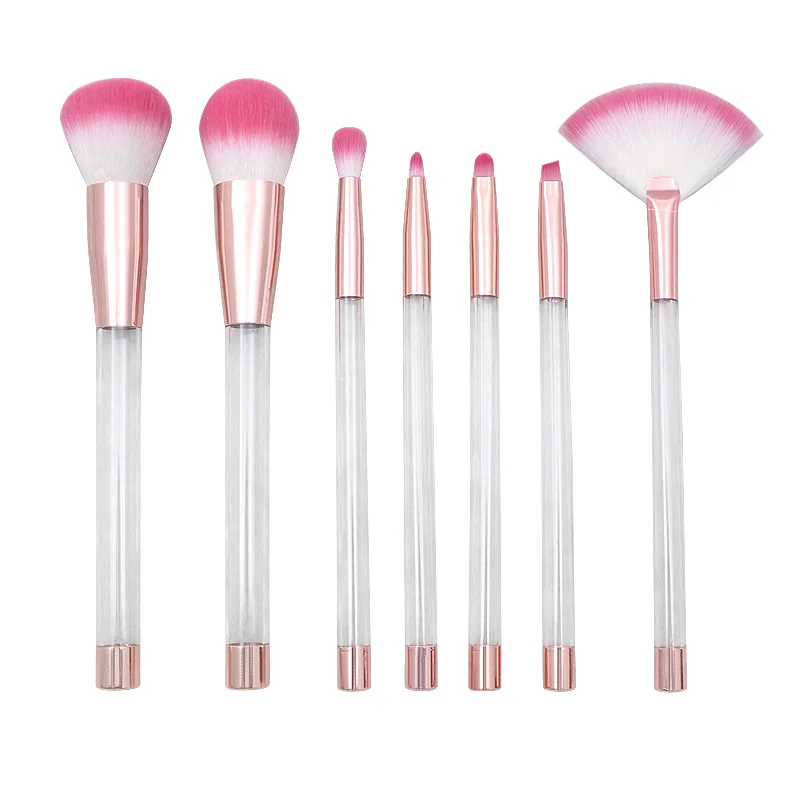 7pcs DIY empty glitter floating Makeup brush kit beauty tool sets assembly brush