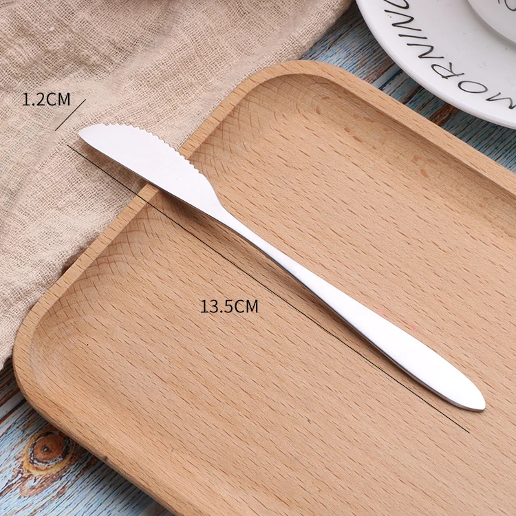 Factory wholesale stainless steel small knife fork for eating mooncake fruits dessert fork and knife