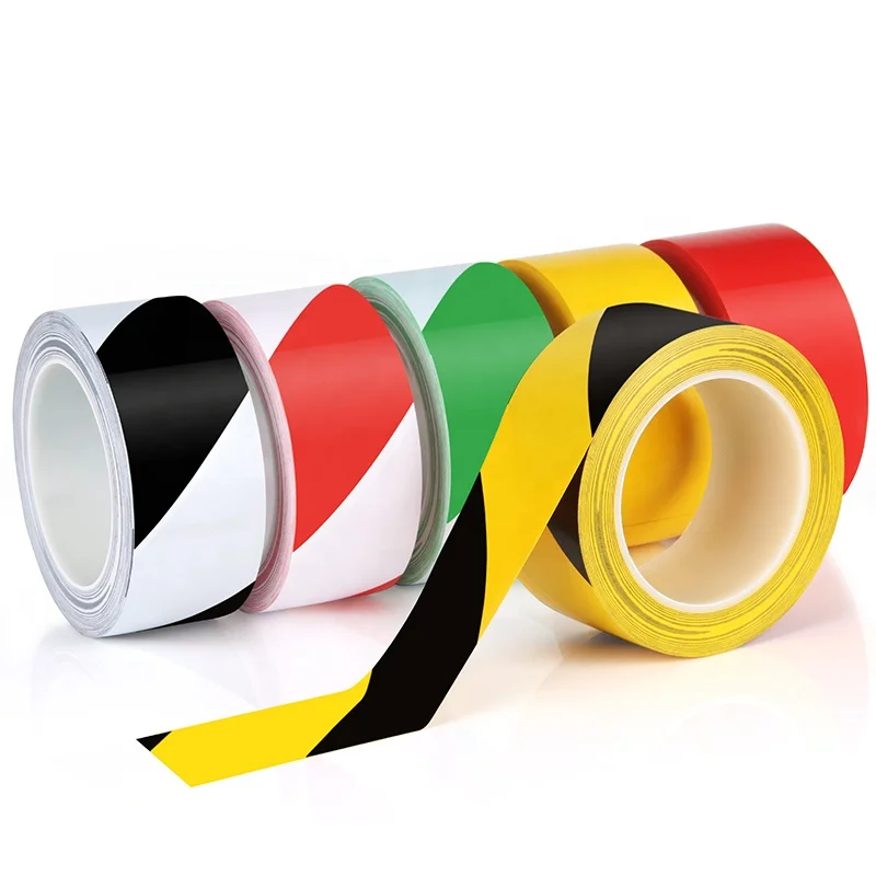 
Mileqi Chinese manufacturer single and double color PVC floor marking barrier safety caution warning tape 