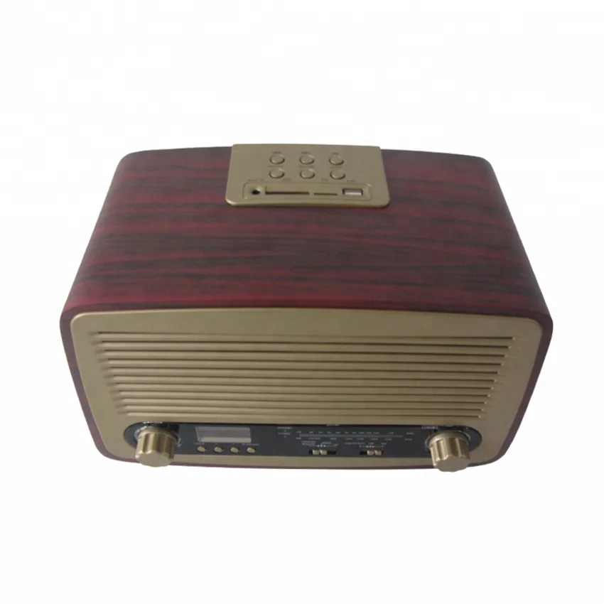 Portable Best Wooden Vintage Radio with USB SD Player