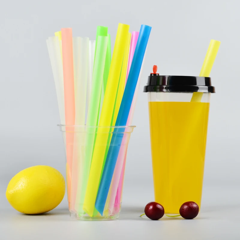 1.1*21cm disposable milk tea juice drink straw thickened PP plastic straw