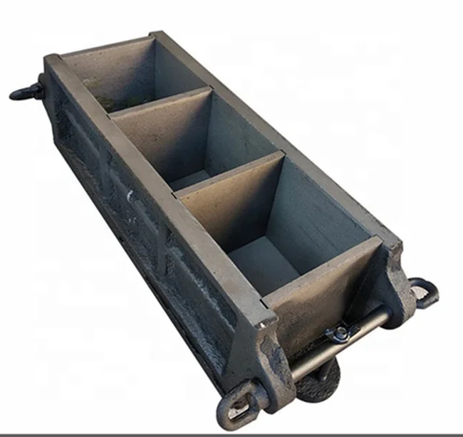 50Mm Three Gang Lab Mortar Casting Iron Cube Test Molds