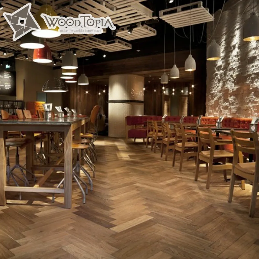 Herringbone Parquet Floor Floating Engineered Wood Teak/walnut Timber Luxury OAK