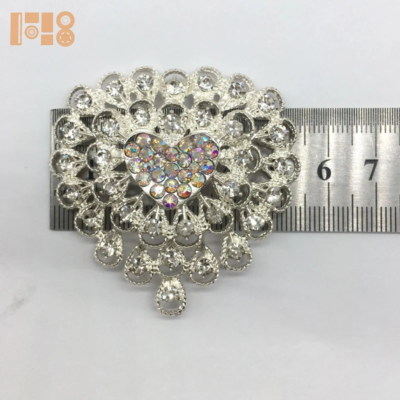 Acrylic Stones Rhinestone Wedding Brooch Hijab Pins