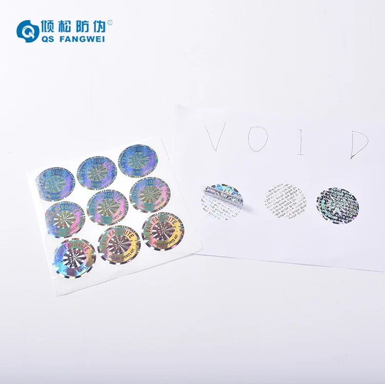 2018 Новый Void голографические защитные наклейки печать этикеток