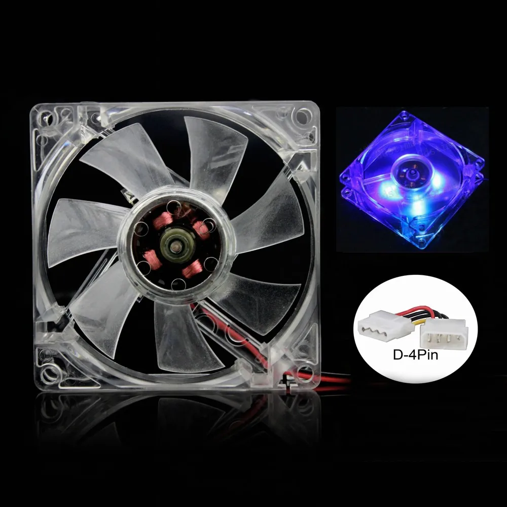 Gdstime 8cm 80mm LED RGB Computer Case Exhaust Cooling Fan