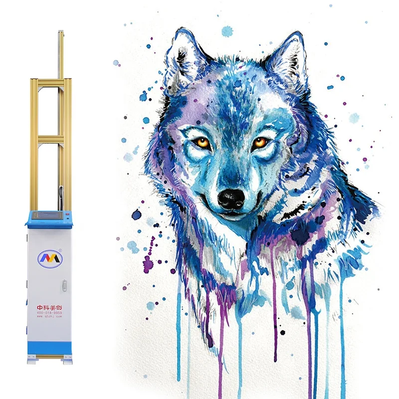 Automatic 2880dpi Q8 Indoor Outdoor 3D Wall Art Inkjet Wall Printing Machine