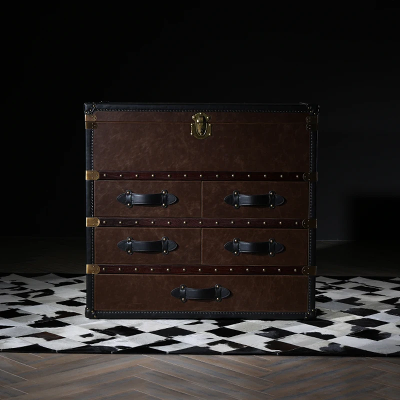 
Vintage Color Outdoor Decorative Storage Box With 5 Drawers 