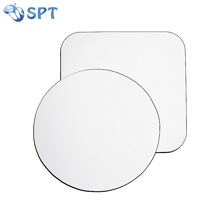 Custom sublimation blank mouse pad rubber mousepad printing white mouse pad round blank mousepad for sublimation