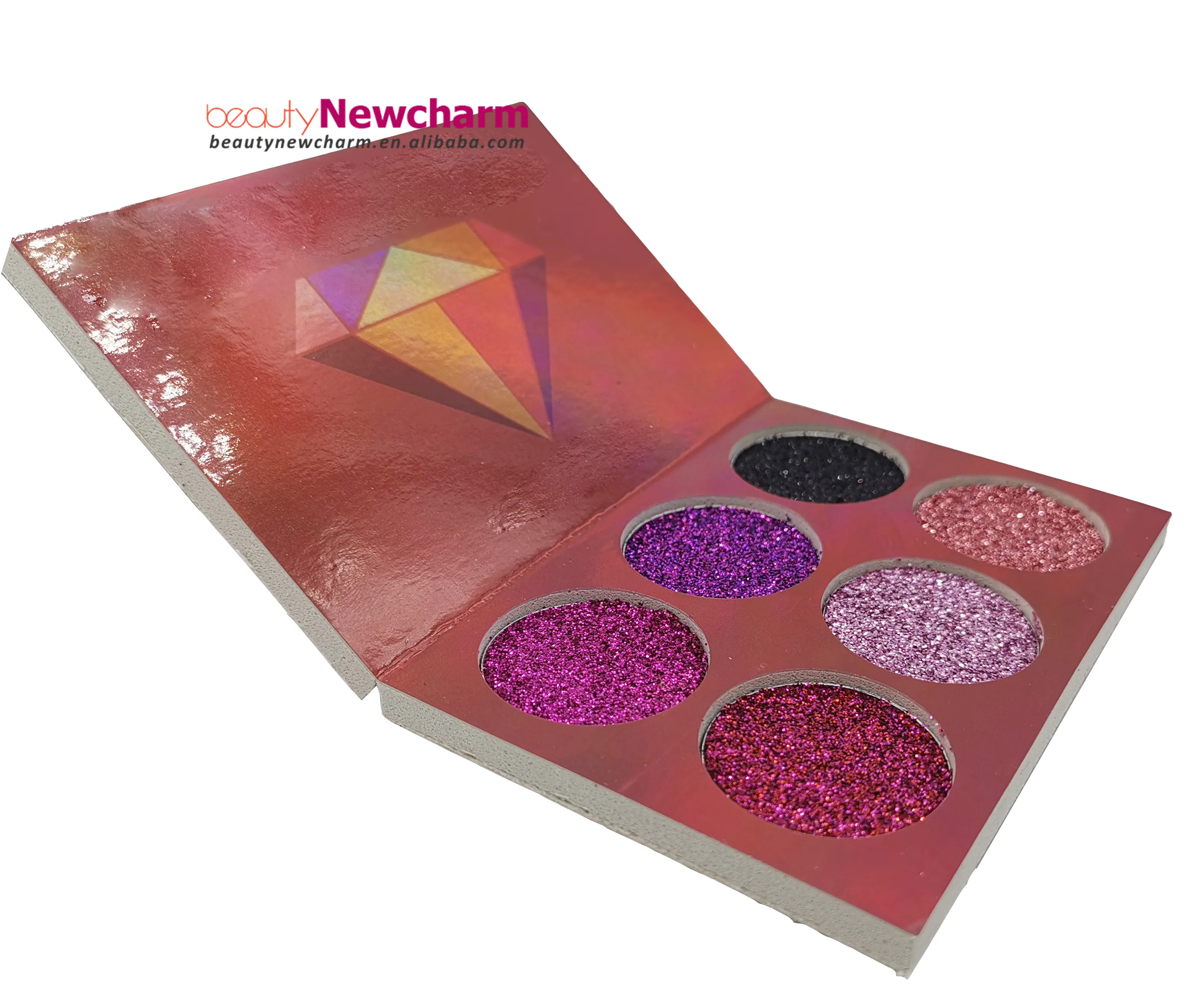 Wholesale 6 color Matte pigmented custom logo colorful pigment makeup make your own brand eyeshadow palette