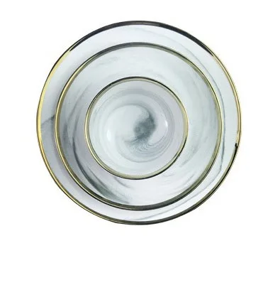 Promotion Home Restaurant Marble Ceramic Dinnerware sets 12 pieces porcelain tableware set table top dinner plate salad plate