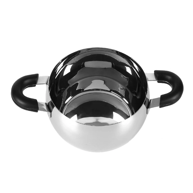304 stainless steel polished surface deep casserole soup pot with bakelite handle