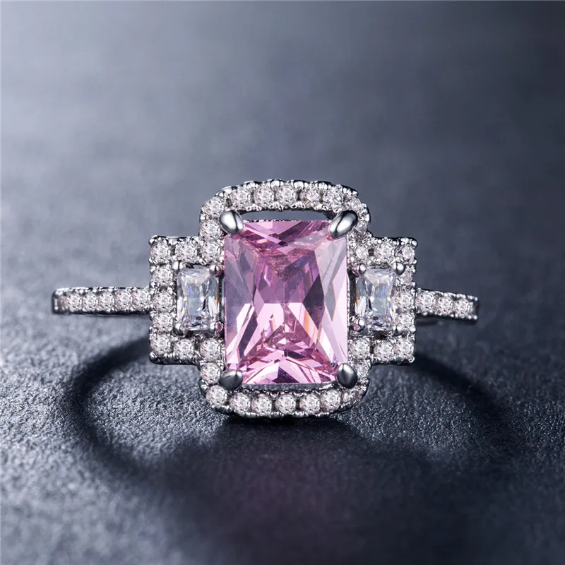 
Customized good quality classic design jewelry large bling rings for anniversary 