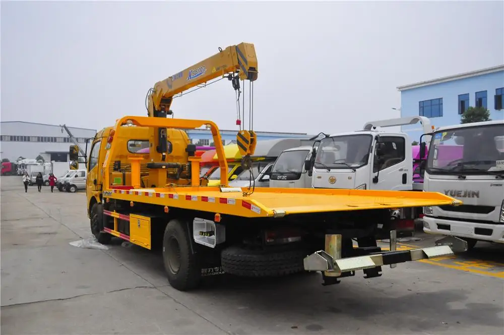 DONGFENG  4x2 flatbed road wrecker with crane tow trucks wreckers for sale south africa