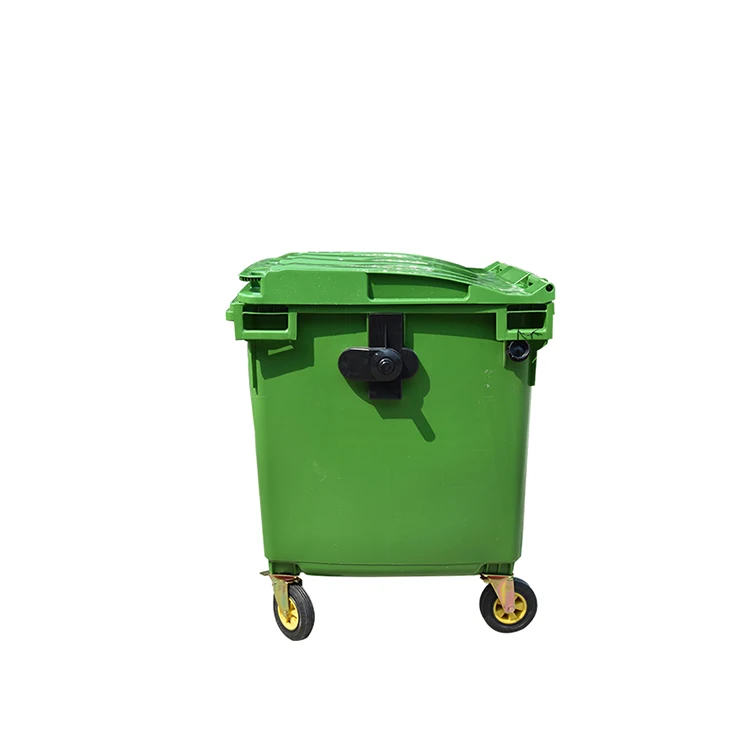 Plastic 1100 liter mobile waste bin outdoor dusbin garbage bin