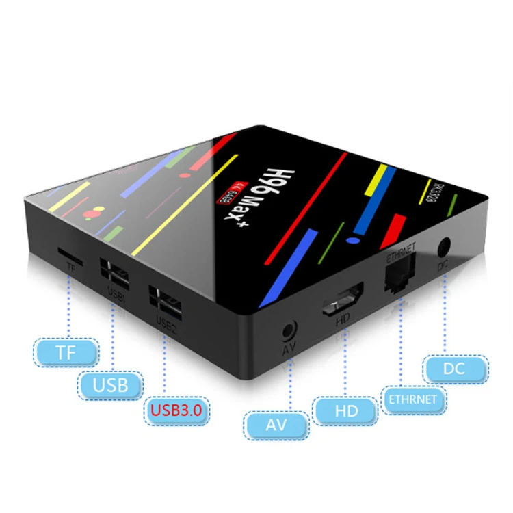 2019 H96 MAX Plus Smart TV Box Android 8.1 TV Box 4 gb Ram 32 gb Rom Rockchip RK3328 1080p 4 k H.265 USB3.0 IPTV Set Top Box