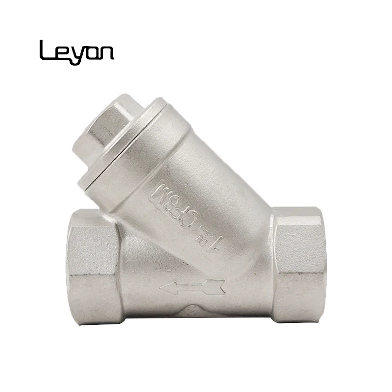 Stainless steel 304 sanitary water plumbing class 150 Y strainer with removable screen ball valves