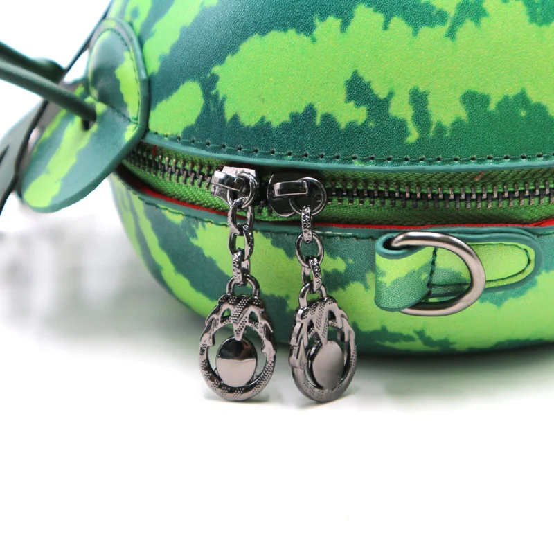 women vegan leather mini handbag designer fruit watermelon shaped ladies travel shoulder bag