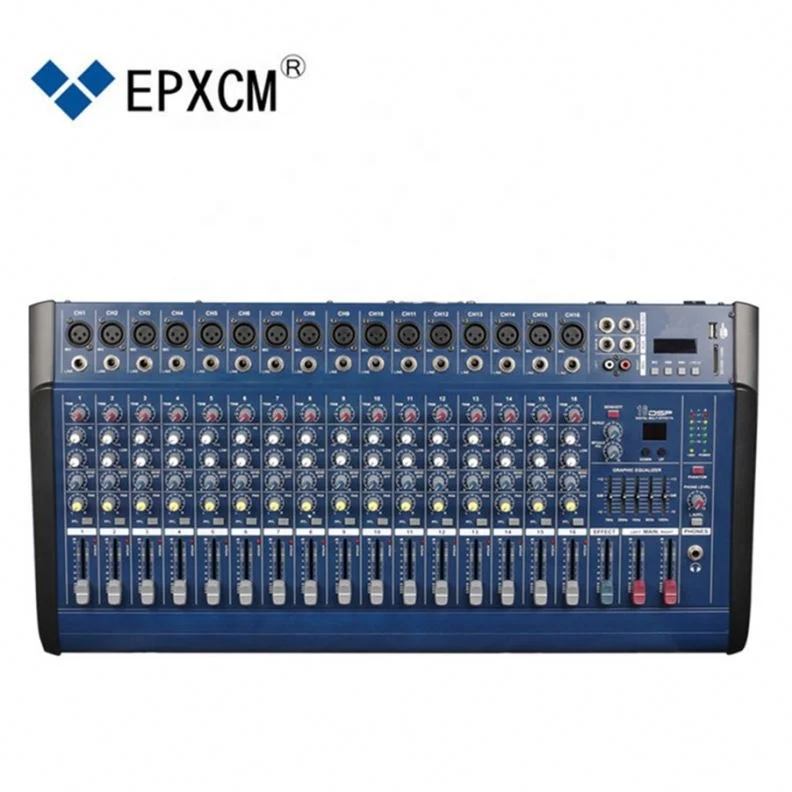 Professional Wireless Microphone 16-Channel Audio Mixer