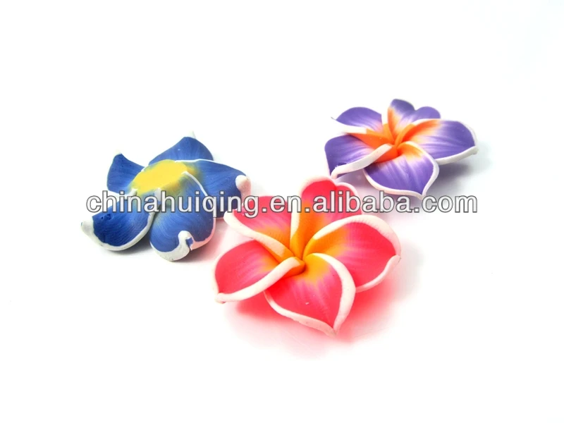 Hot sale thai style necklace material polymer clay flower