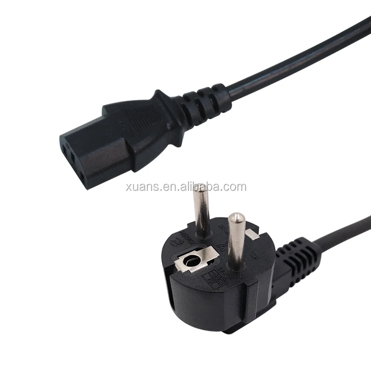 XUANSHI high quality KTL 3 pin plug korea ac power cable for laptop pc