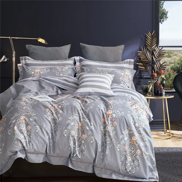 Spring use bedding pillow flat sheet fitted sheet duvet cover use 100% cotton fabric