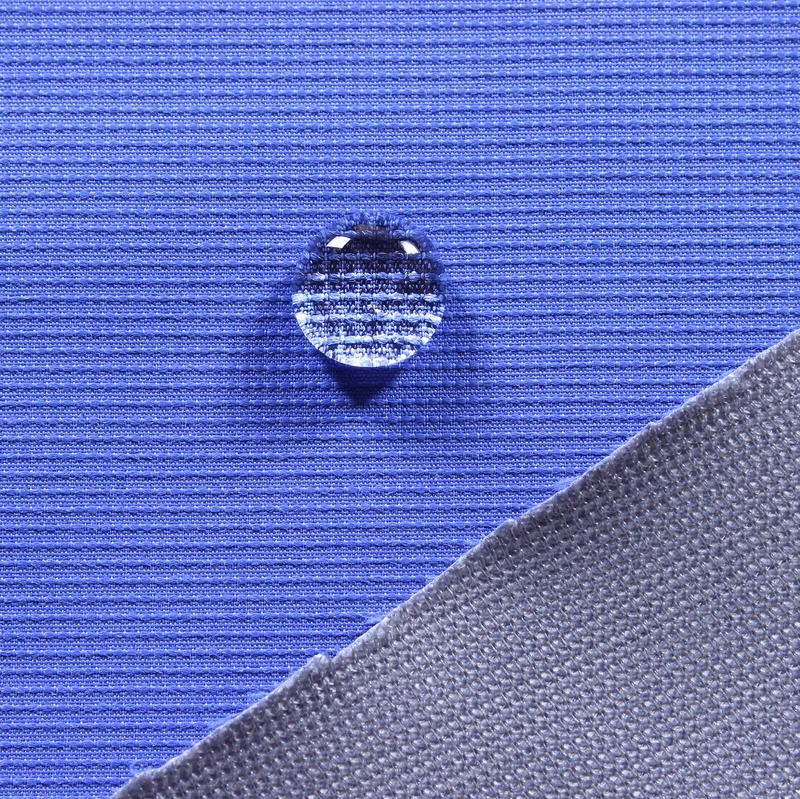 
Good quality sapphire blue pearl dot polyester pongee fabric for garment 
