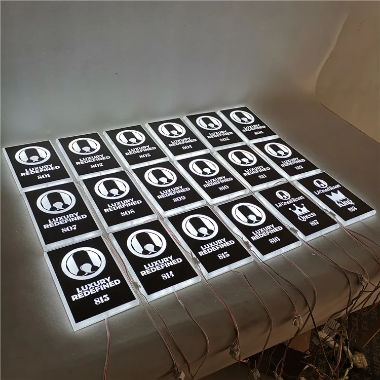 Cheap Led Acrylic Hotel Room Number Signs
