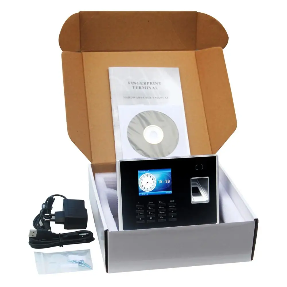 RS232/485, TCP/IP,USB-host, USB-client, WiFi Communication and Fingerprint Biometric Measurement time attendance machine