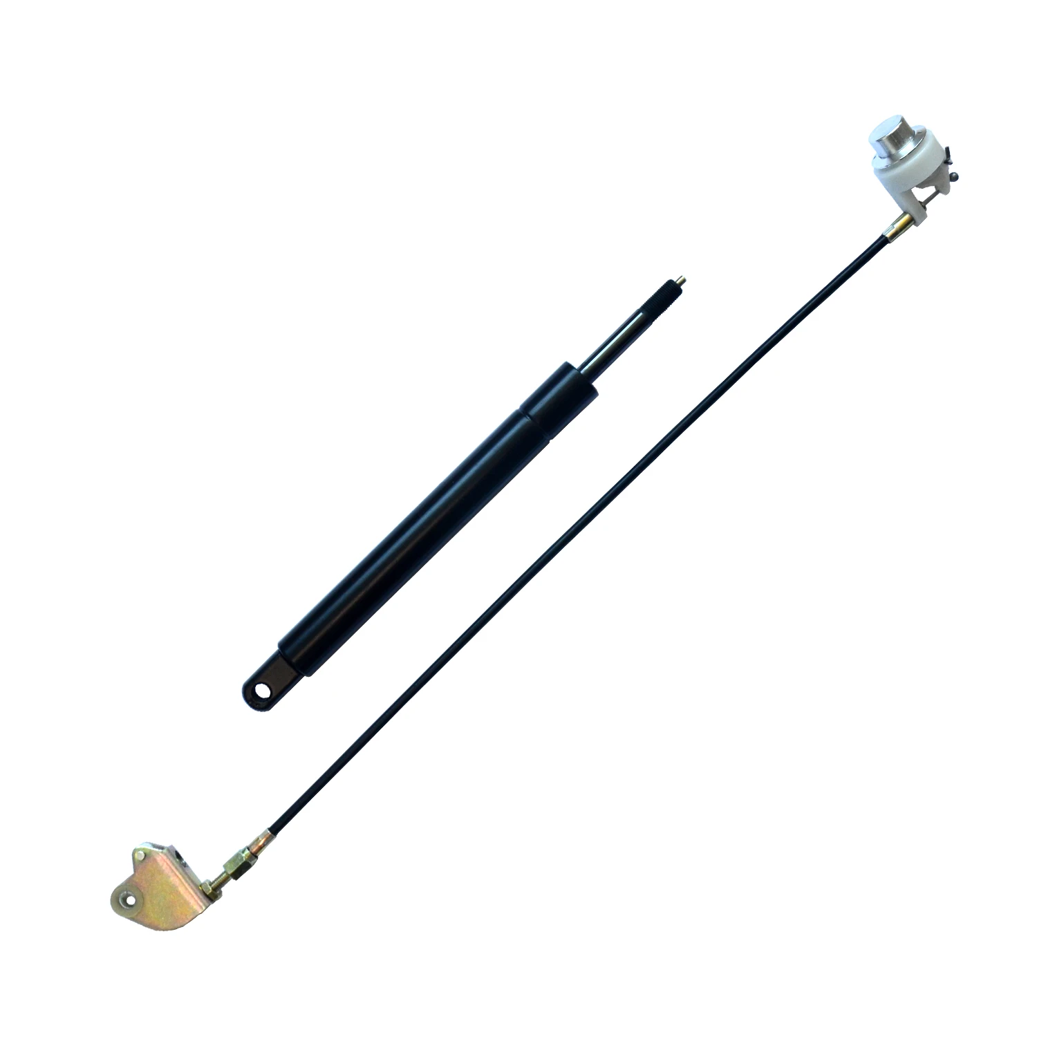 Gas compression spring with adjustable force/ locking compression gas strut