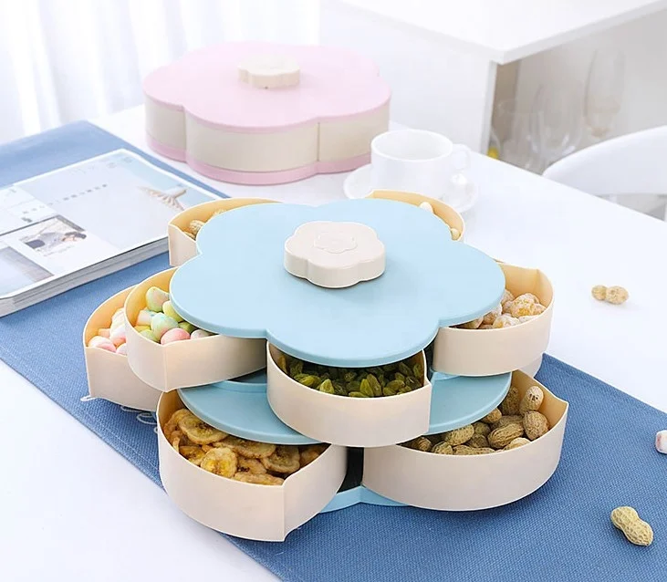 слои лепесток вращающийся дыни фрукты плиты встряхивания звук закуски Творческий узор дома конфеты сушеные коробка