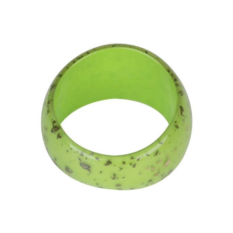 Wholesales Gold Glitter Sequins Colour  Big Size Irregular Polygon Resin Bangle