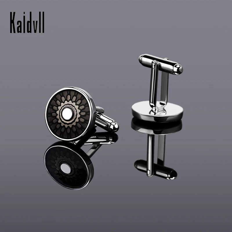 China Manufacturer Customize Wholesale Silver Blank Metal Navy Bule Crystal Cuff link/Custom Mens Cufflink