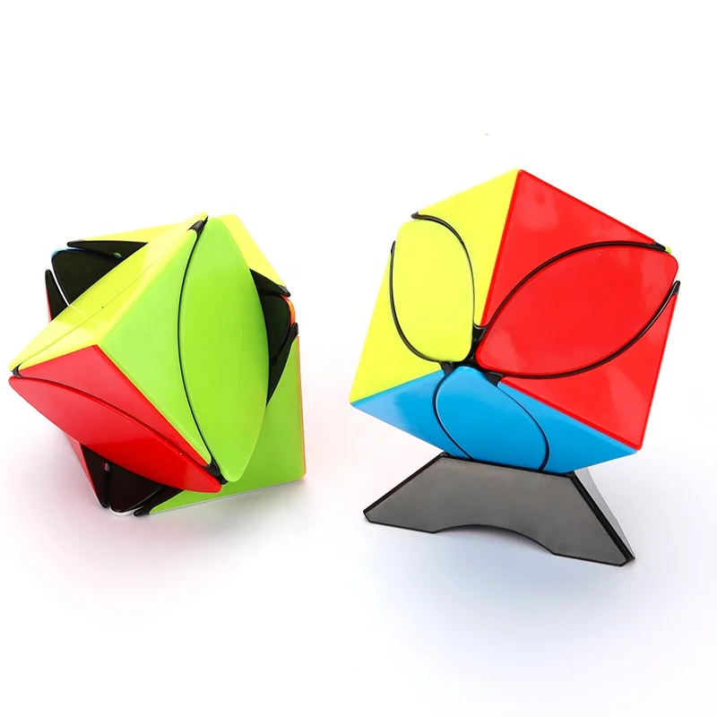 DIY 5.5cm puzzle toy plastic 3d maple leaf axis cube for anti stress