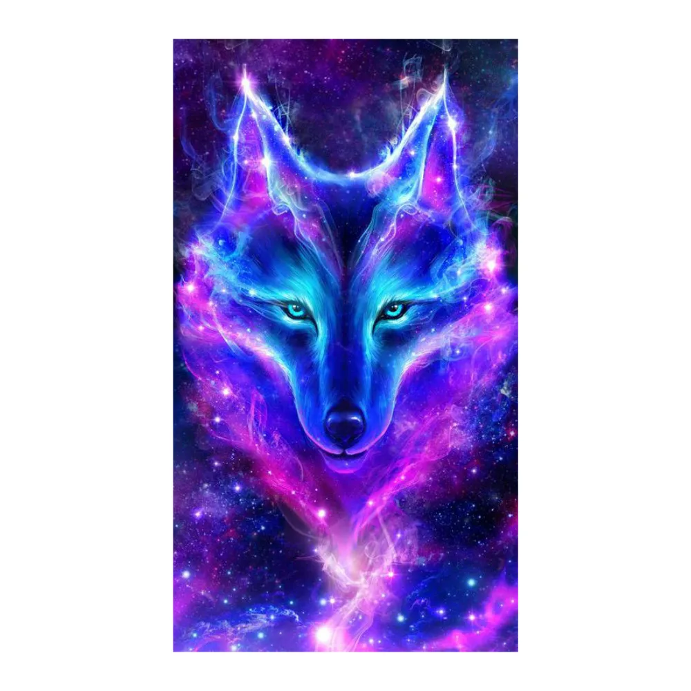 2019 new diy crafts neon paints wolf diamond painting great sales diy digital diamond painting art DP128