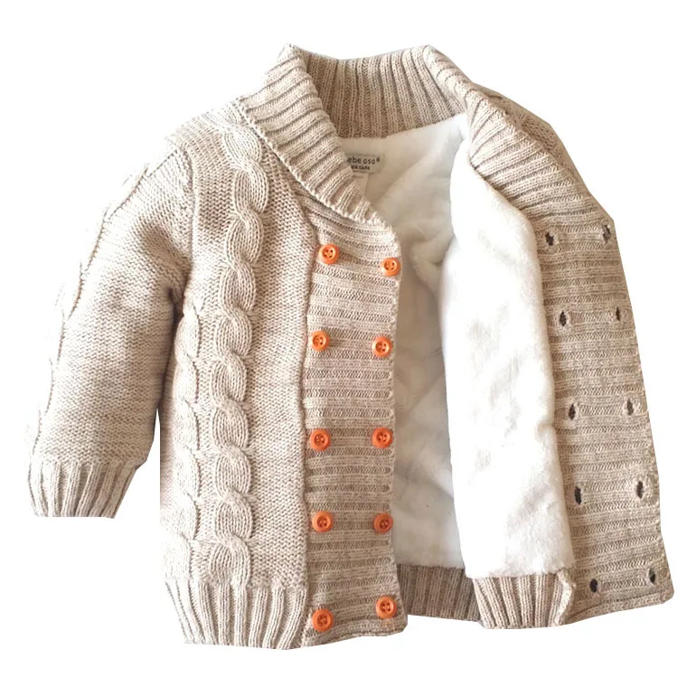 KR313 Boys and girls cotton cardigan kids sweater fashion