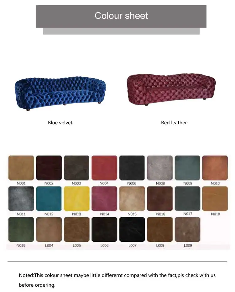 Retro Luxury 4 Seats Sofa Velvet Fabric Button Tufted Sofa For Living Room