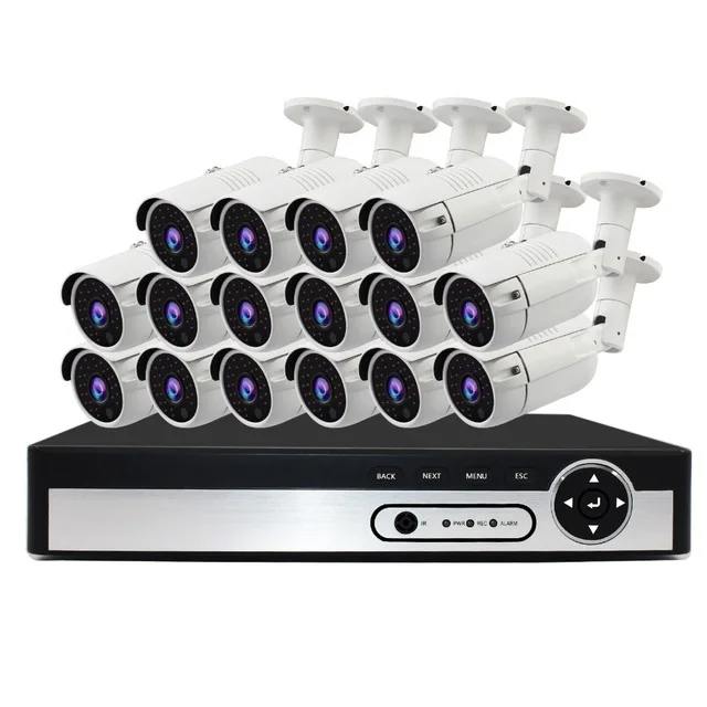 China Factory 30m IR Distance 16 Channels H.265+nvr Camera System Kit Outdoor 16ch Poe CCTV Camera System