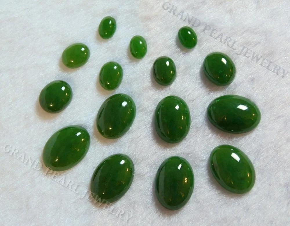 10x14mm_Oval Cabochons - Genuine Canadian Nephrite Jade