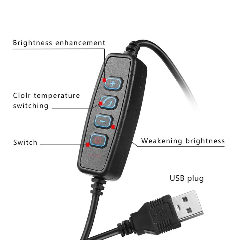  Кольцевой светодиодный светильник для селфи лампа 8 дюймов с регулируемой яркостью со штативом и держателем сотового телефона прямой трансляции/макияжа/YouTube
