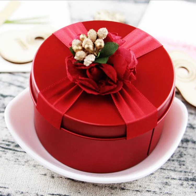 
Factory Supplier Round Heart Square Decorative Candy Metal Tin Box Packaging For Wedding Party 