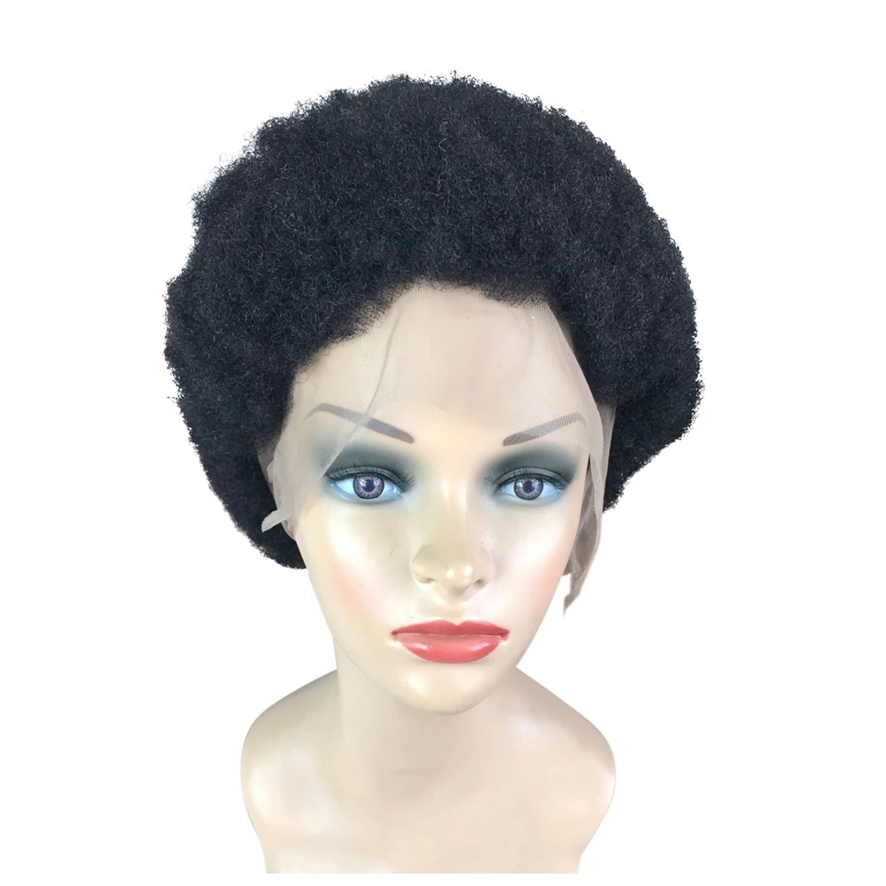 Yotchoi Brazilian Remy Human hair Afro Kinky Full Lace Wig for braiding with baby hair