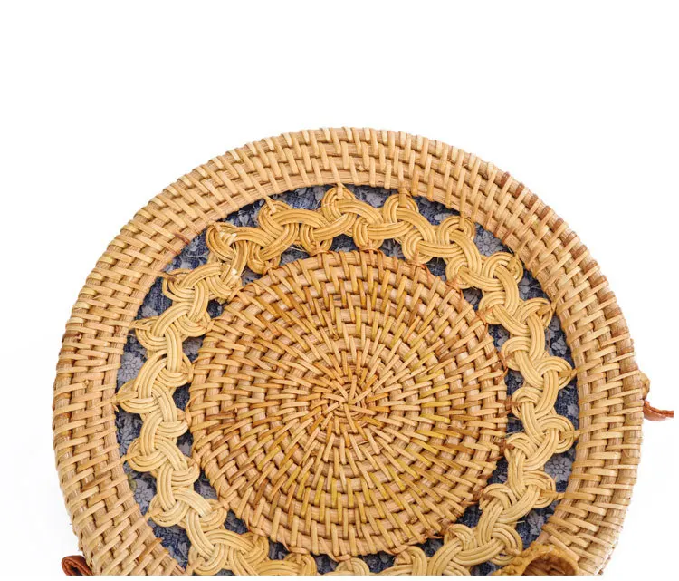 Popular Products 2019 Shoulder Round Women Beach Bag Rattan Bag Straw