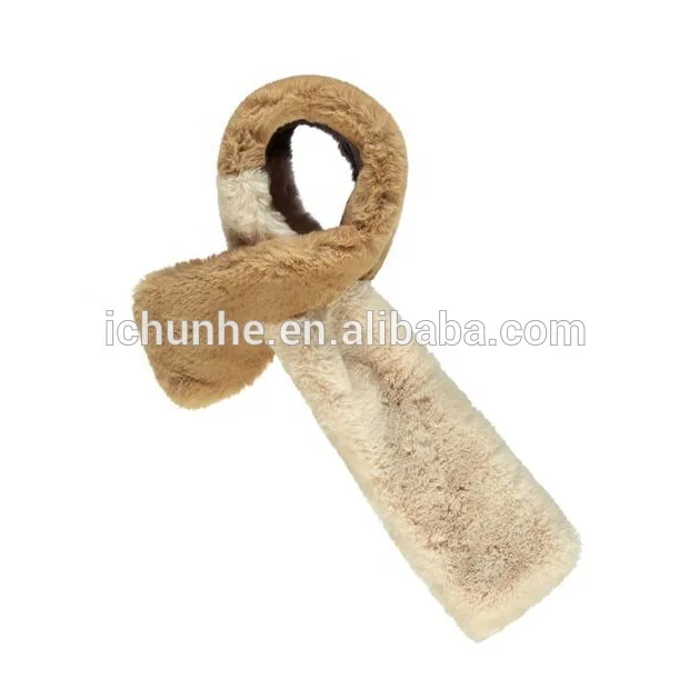 fur scarf fake leather scarf rabbit fur neck scarf ladies